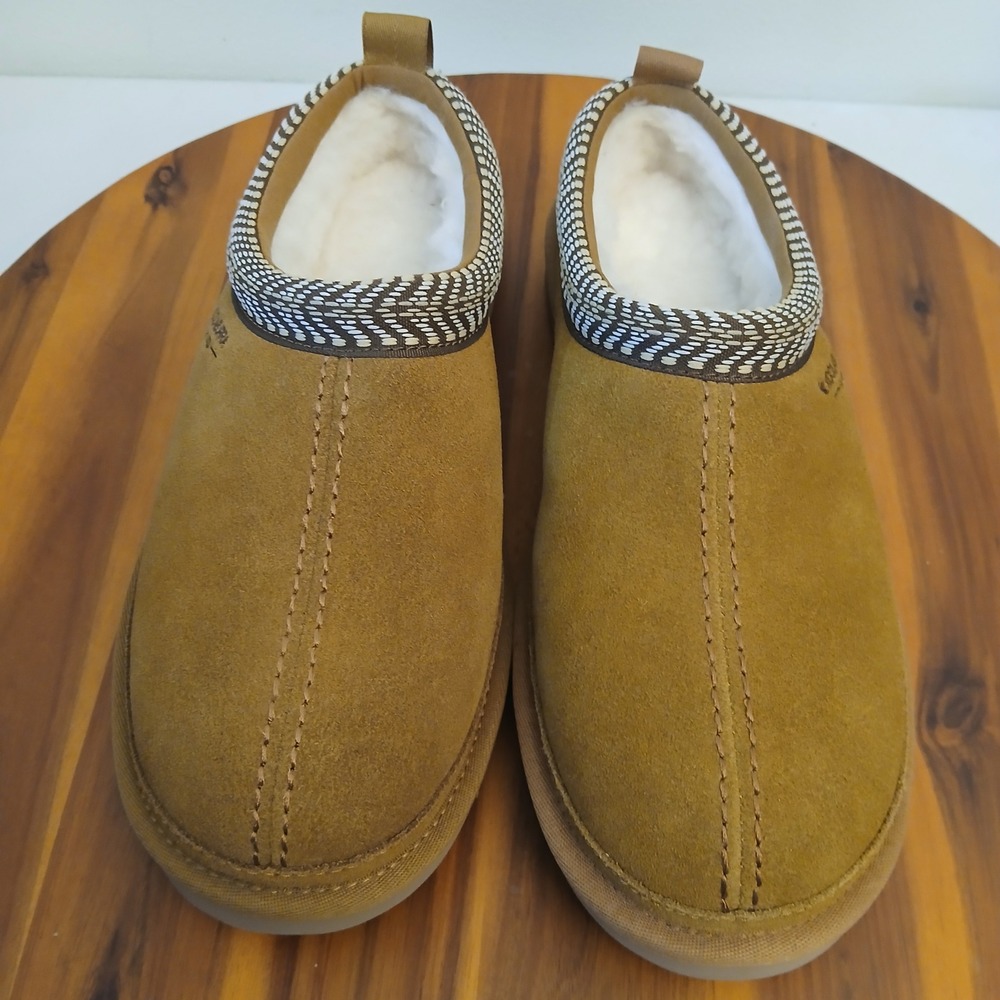 Koolaburra By UGG Burree Slippers Mens 8 Chestnut Brown Suede Slippers 1159690 - Picture 2 of 9